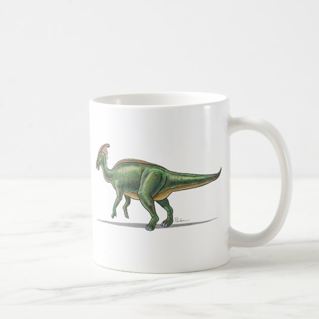 Café Dinossauro de Parasaurolophus da caneca (Direita)
