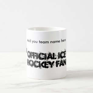 Café Discos de hóquei no gelo... caneca de chá inglesa