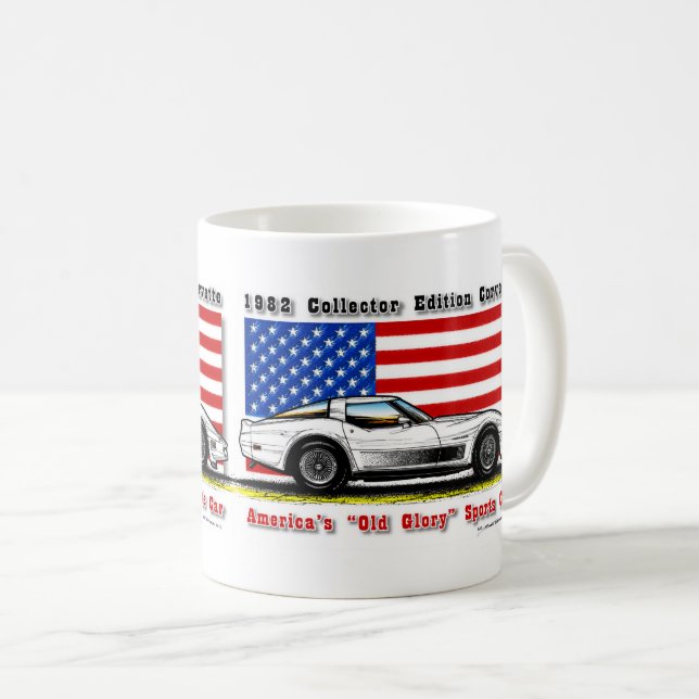 Café Do coletor da edição de Corveta caneca 1982 de (Frente Esquerda)