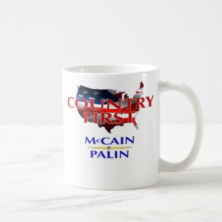 Café Do país primeiramente - de McCain Palin caneca