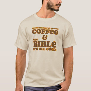 Café e a camisa da bíblia