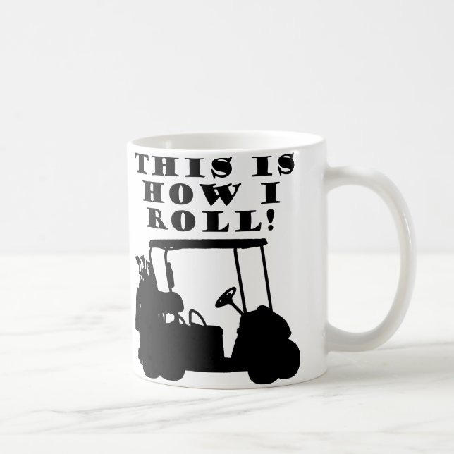 Café É Assim Que Eu Dirijo Carrinho de Golfe Caneca Div (Direita)