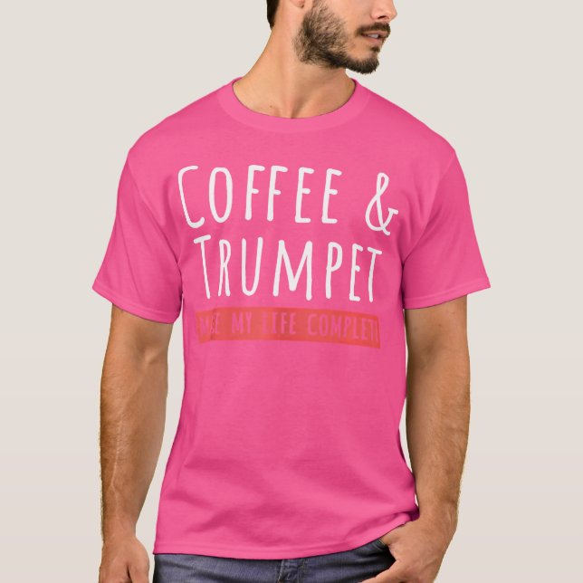 Café E Camiseta De Trompete Amantes De Café Marcha (Frente)