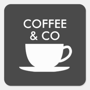 Café e co personalizado nome comercial autocolante