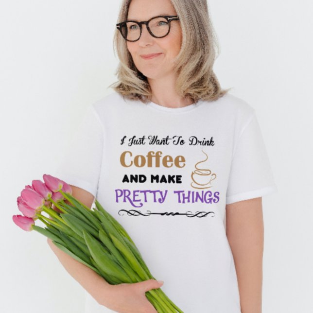 Café e coisas bonito T-Shirt (Criador carregado)
