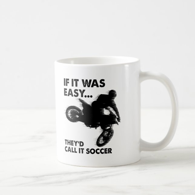 Café É Fácil é Caneca Engraçada de Futebol (Direita)