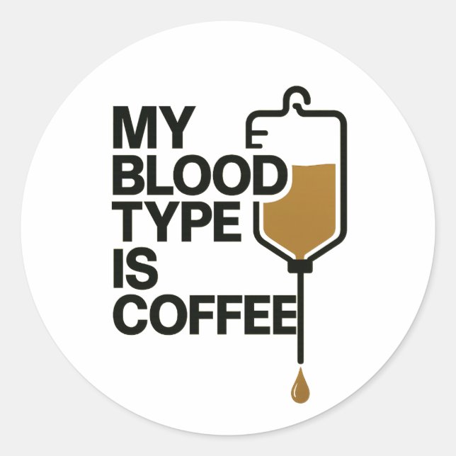 Café é meu adesivo de sangue (Frente)