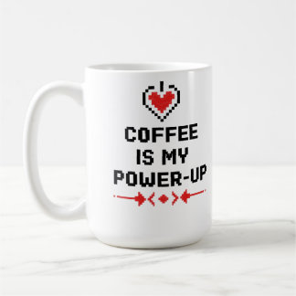 Café É Meu Power-Up – Caneca de Café para Gamer Re