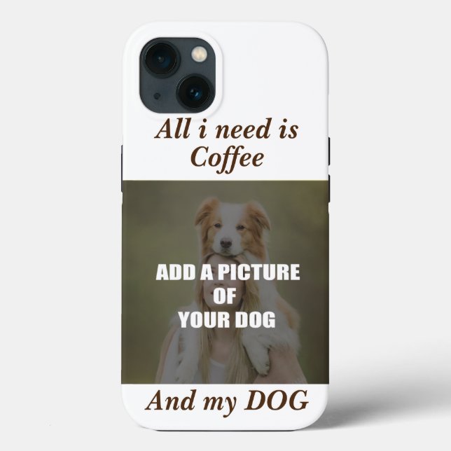 Café e meu Travesseiro decorativo de Cachorro (Verso)