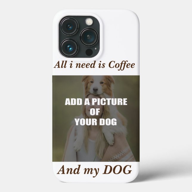 Café e meu Travesseiro decorativo de Cachorro (Verso)
