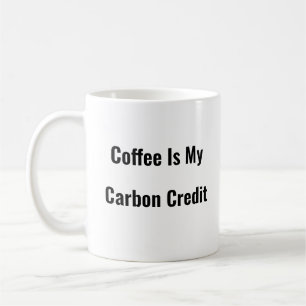 Café é Minha caneca de café engraçada com Crédito