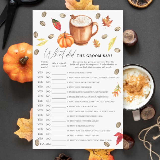 Café e Pumpkin Bridal O que o noivo disse (Criador carregado)