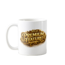 É uma Funcionalidade Premium! Caneca de Tipografia