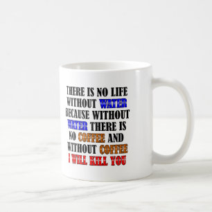 Café É Vida Caneca Divertida ou Caneca de Viagem