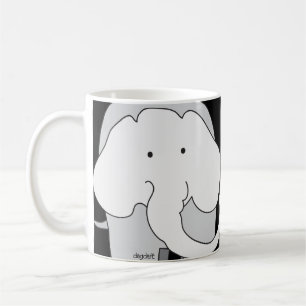 Café Elefantes de Cinza muito grandes! Caneca