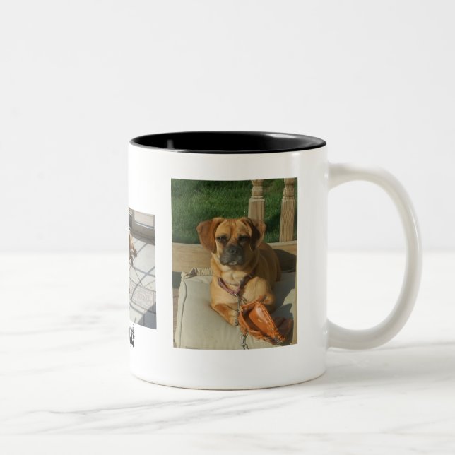 Café Em Dois Tons 003, 167, 166, caneca de Puggle (Direita)