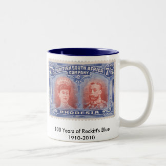 Café Em Dois Tons 100 anos da caneca azul de Reckitt