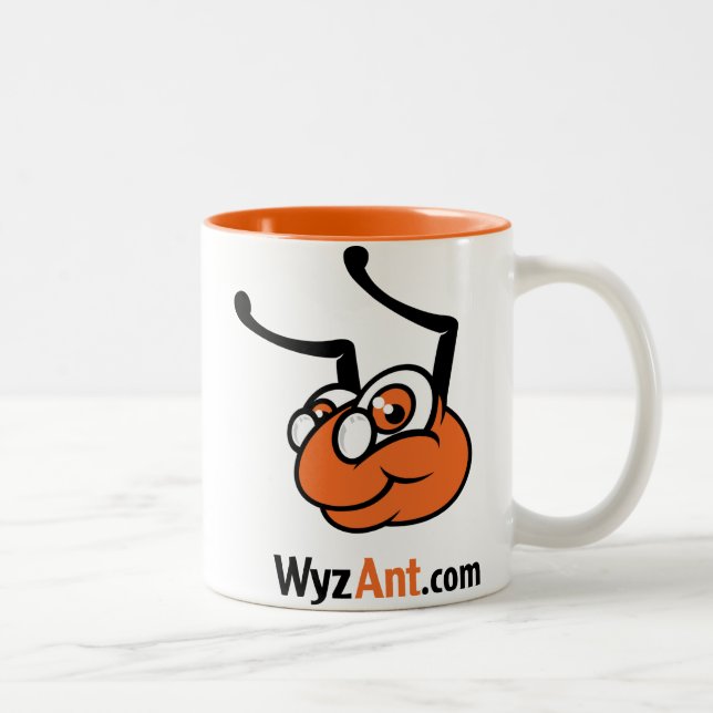 Café Em Dois Tons 11 onças. caneca de WyzAnt do Dois-tom (Direita)