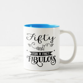 Café Em Dois Tons 50th caneca fabulosa do presente de aniversário