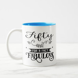 Café Em Dois Tons 50th caneca fabulosa do presente de aniversário
