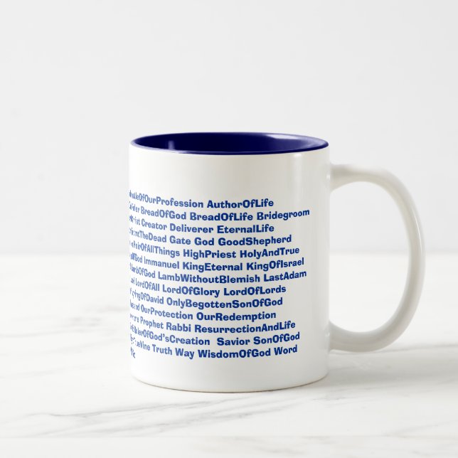 Café Em Dois Tons 87 nomes da caneca de JESUS (Direita)