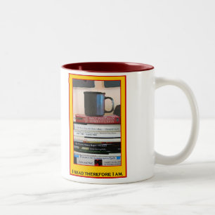 Café Em Dois Tons a caneca de amante de livro