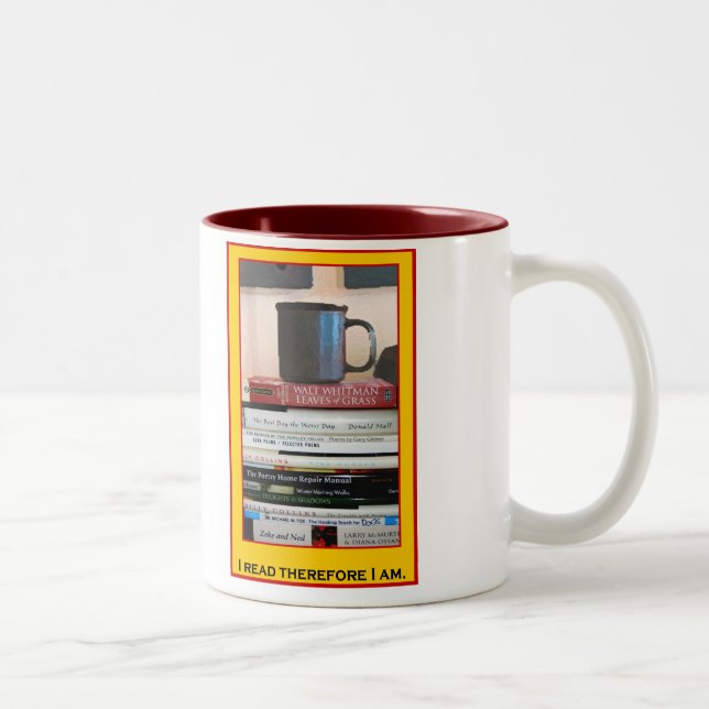 Café Em Dois Tons a caneca de amante de livro (Direita)