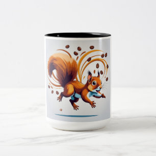 Café Em Dois Tons A caneca de esquilo