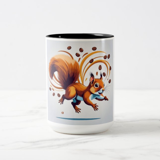 Café Em Dois Tons A caneca de esquilo (Centro)