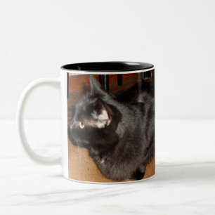 Café Em Dois Tons A caneca de gato preto