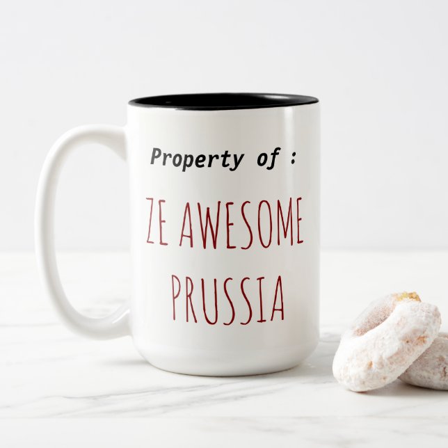 Café Em Dois Tons A caneca de Prússia de impressionante (Com Donut)