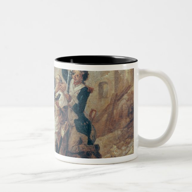 Café Em Dois Tons A caneca de rapagem de Lille, 1793 (Direita)