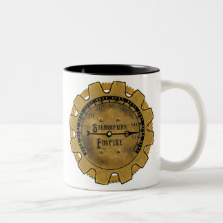 Café Em Dois Tons A caneca do império de Steampunk