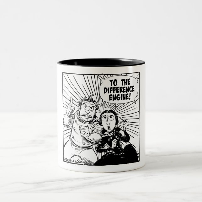 Café Em Dois Tons À caneca do motor de diferença (Centro)