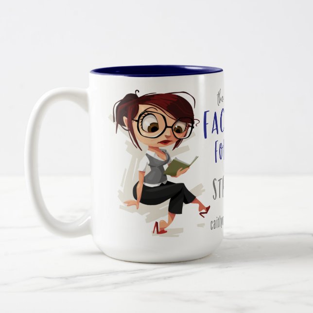 Café Em Dois Tons A força do fator é uma forte caneca de 15 oz (Esquerda)