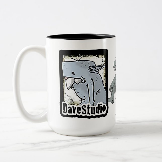Café Em Dois Tons A grande caneca de DaveStudio (Esquerda)
