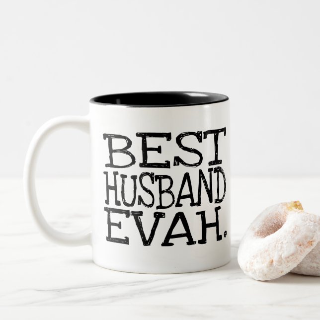 Café Em Dois Tons A melhor caneca de Evah do marido (Com Donut)