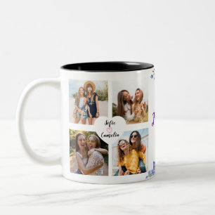 Café Em Dois Tons A melhor foto de colagem de fotos do amigo, caneca