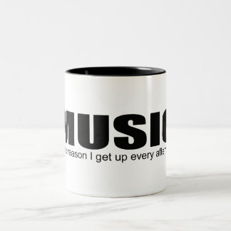 Café Em Dois Tons A "MÚSICA é a razão que eu me levanto caneca de