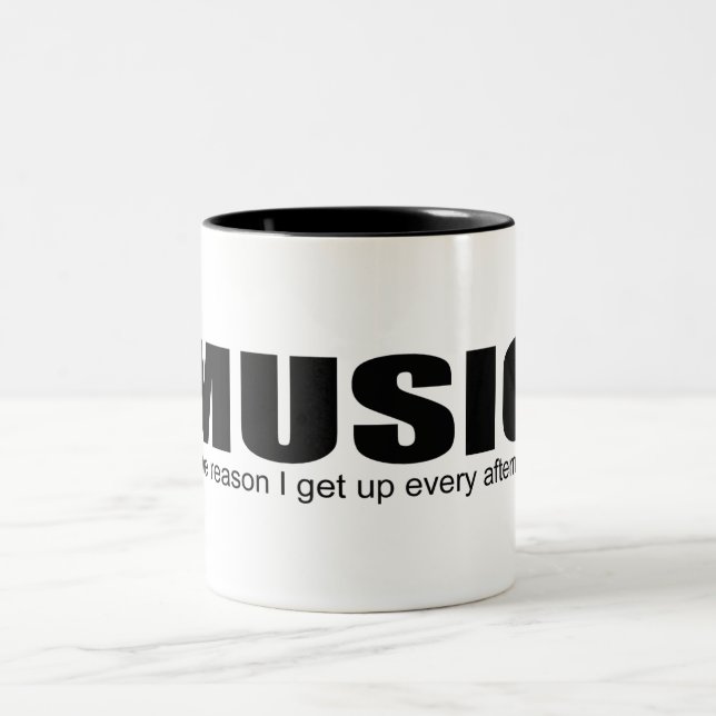 Café Em Dois Tons A "MÚSICA é a razão que eu me levanto caneca de (Centro)