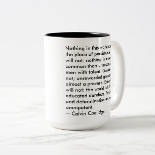 Café Em Dois Tons A persistência paga fora a caneca do Dois-Tom de