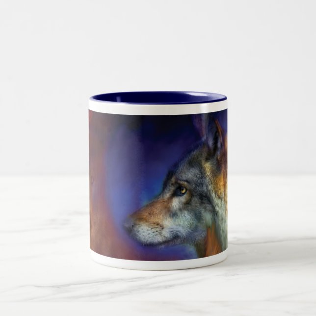 Café Em Dois Tons Abaixo de uma caneca da lua azul (Centro)