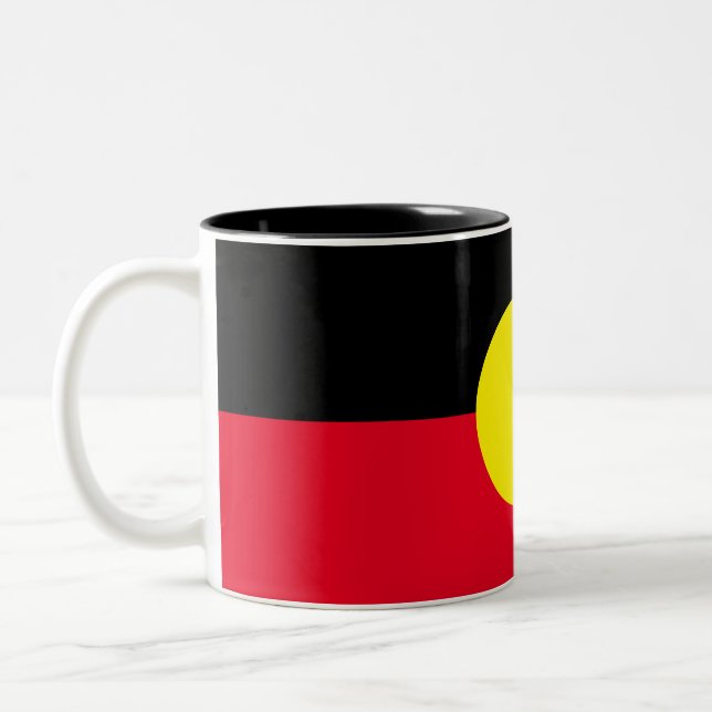 Café Em Dois Tons Aboriginal caneca de bandeira (Esquerda)