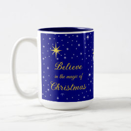 Café Em Dois Tons Acredite na Mágica da Caneca de Natal
