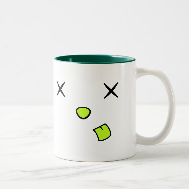 Café Em Dois Tons Adeus caneca da cara do filhote de cachorro (Direita)