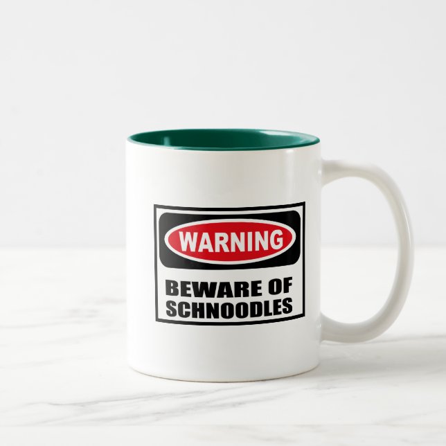 Café Em Dois Tons Advertir BEWARE da caneca de SCHNOODLES (Direita)