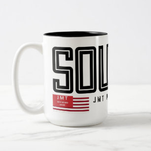 Café Em Dois Tons ALMA GÊMEA Caneca de Duas Cores, 450 ml
