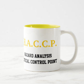 Café Em Dois Tons Amarelo da CANECA de HACCP