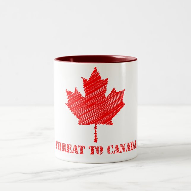 Café Em Dois Tons Ameaça à caneca de Canadá (Centro)