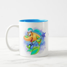 Café Em Dois Tons AmigoPeixe doce caneca de peixe